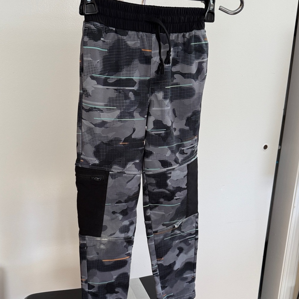 Lands' End Kids Camo Sweatpants - Gray and Black